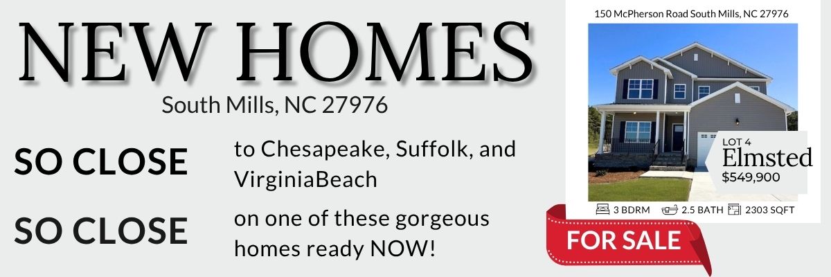 New Homes for sale in North Carolina near Suffolk, Chesapeake, and Virginia Beach. Elmsted 3 bedroom, 2.5 bath home.